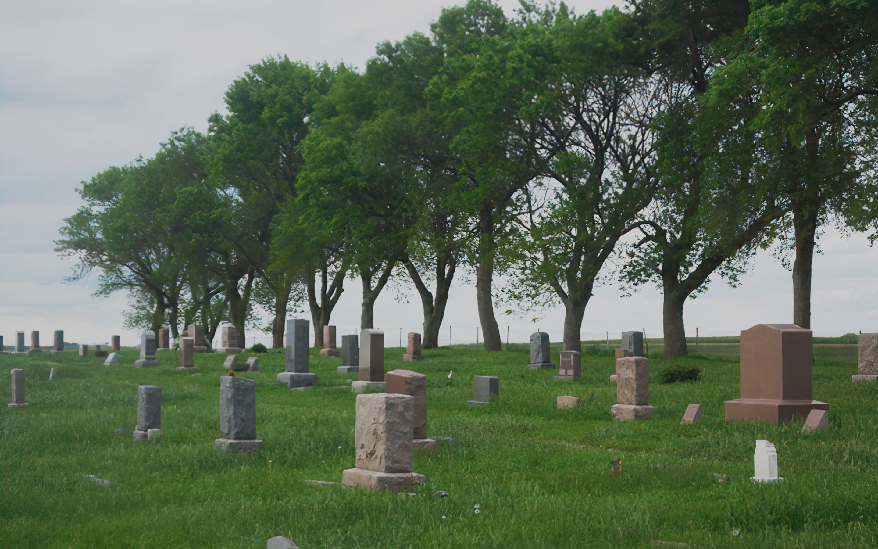 Photo with a view of Canistota Cemetery