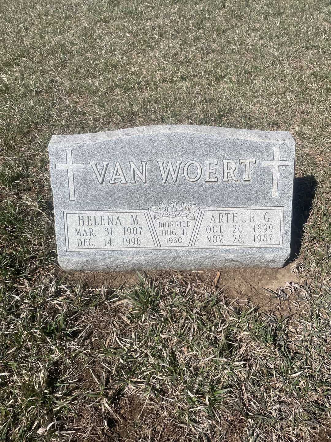 Arthur G. Van Woert's grave. Photo 1