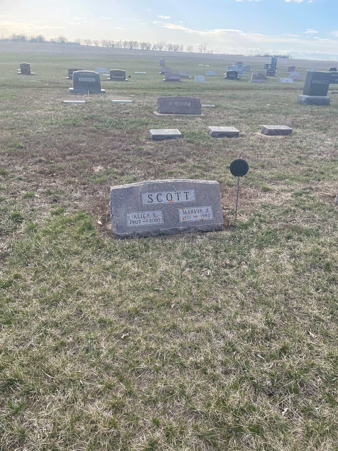 Alice E. Walsh Scott's grave. Photo 2