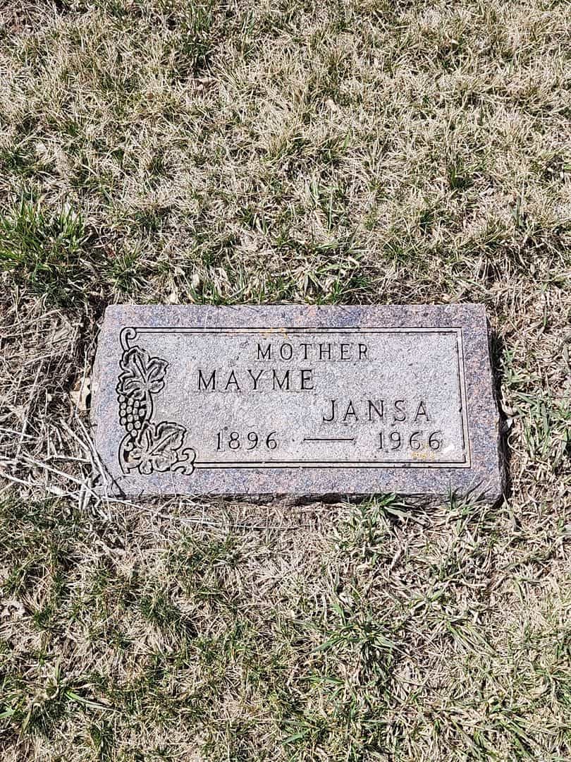 Mayme Jansa's grave. Photo 1