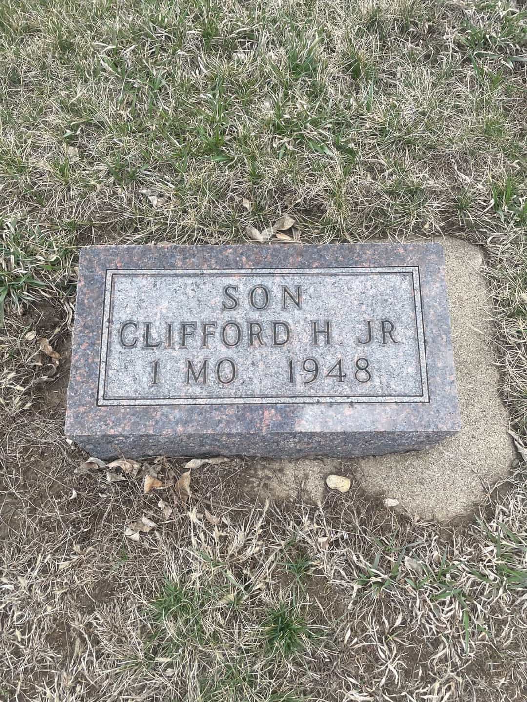 Clifford H. Nelson Junior's grave. Photo 1