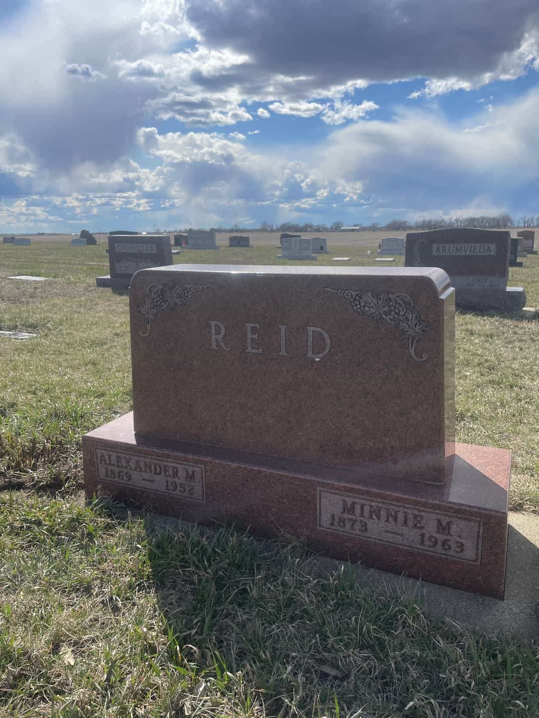 Minnie M. Davidson Reid's grave. Photo 1