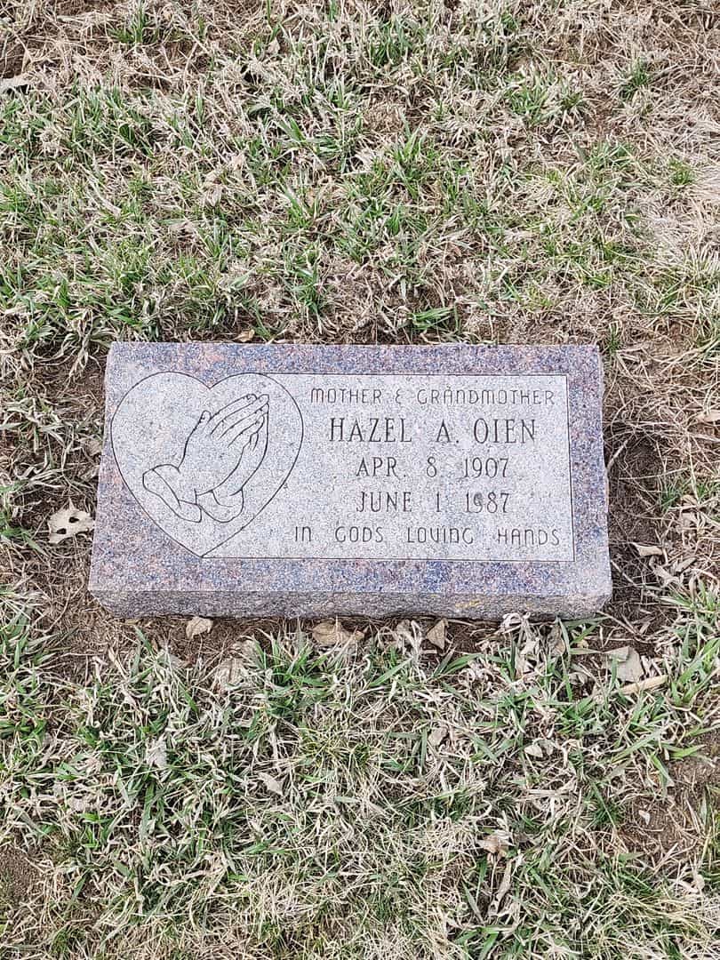 Hazel A. Oien's grave. Photo 1