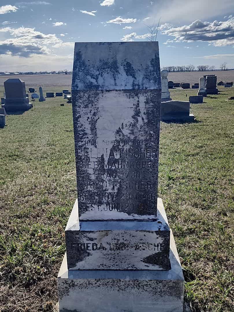 Helena Lenhart Zieman "Lena" Fischer's grave. Photo 1