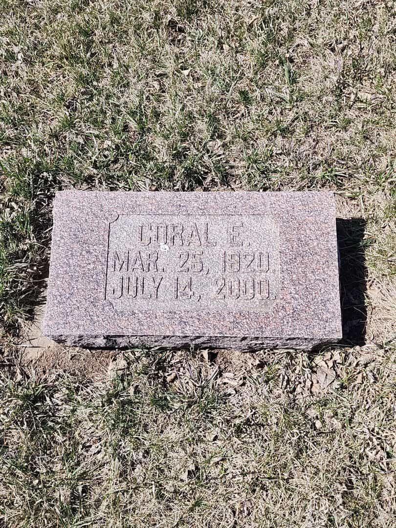 Coral E. VanWoert's grave. Photo 3