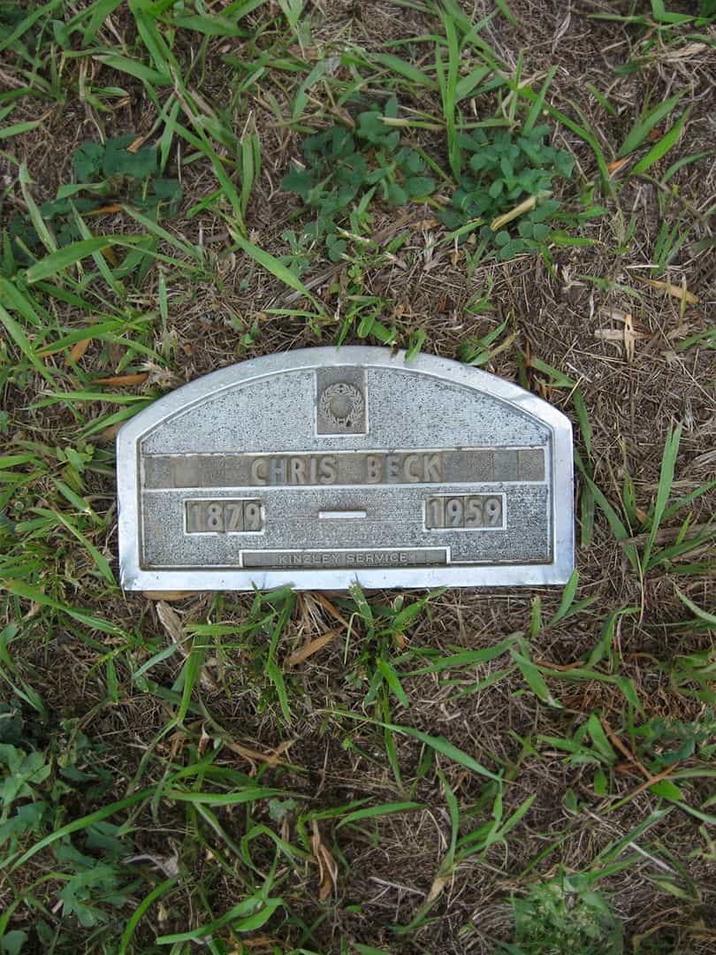 Christopher Wonder Beck's grave. Photo 3