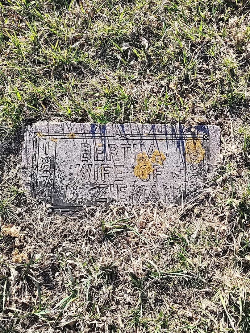 Bertha Zieman's grave. Photo 1