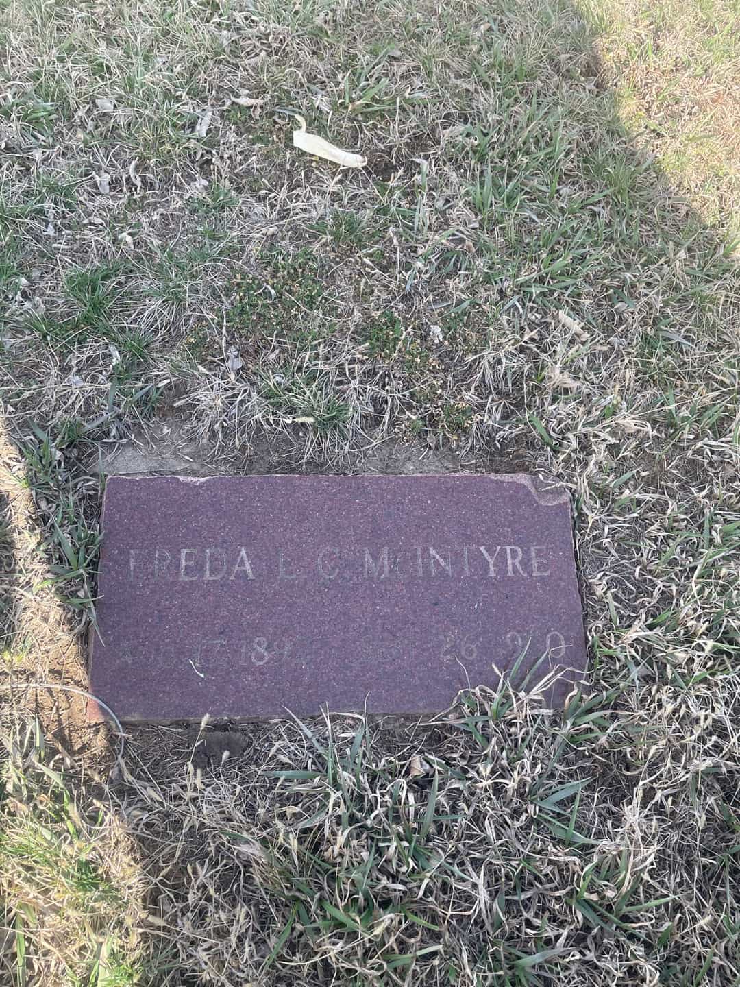 Freda L. C. Larick McIntyre's grave. Photo 3