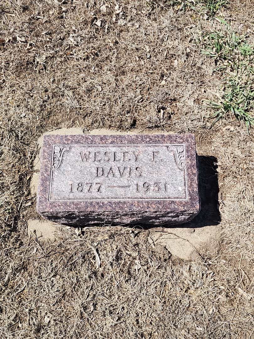 Wesley F. Davis's grave. Photo 3