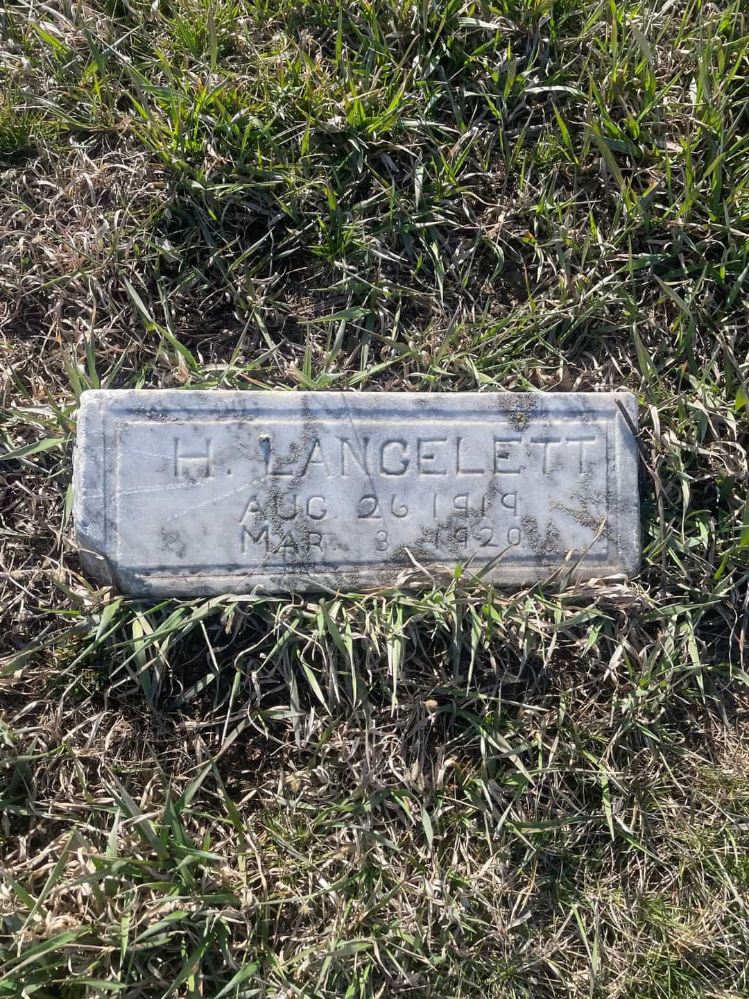 Herbert Langelett's grave. Photo 1