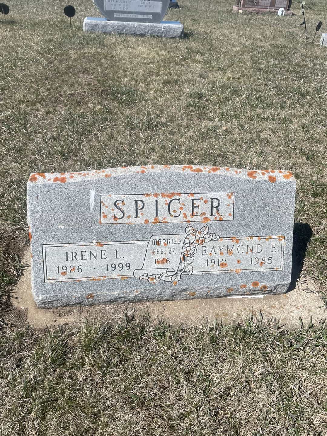 Irene Leona Zuraff Spicer's grave. Photo 1