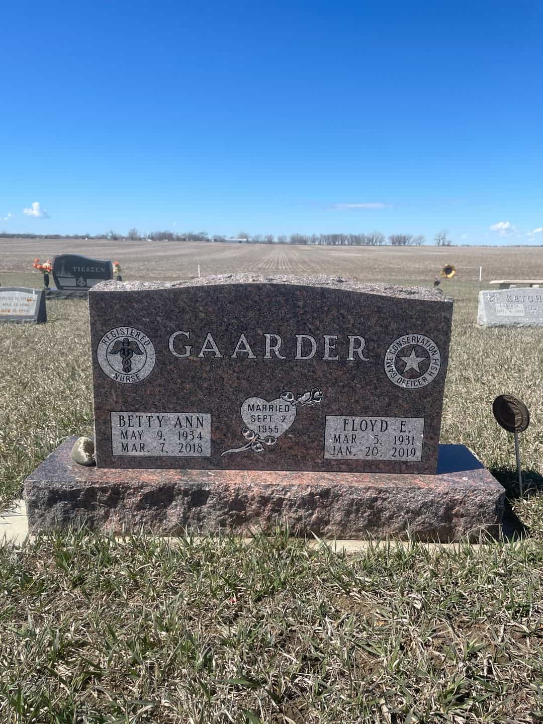 Floyd E. Gaarder's grave. Photo 2