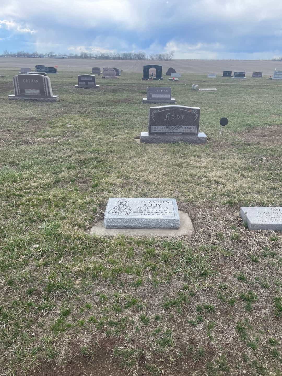Levi Andrew Addy's grave. Photo 3