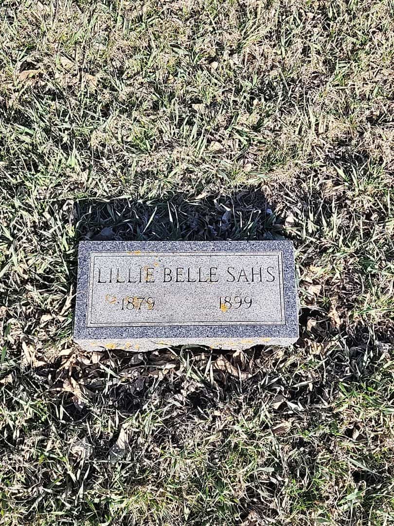 Lillie Belle Sahs's grave. Photo 1