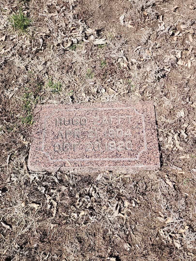 Hugo Zafft's grave. Photo 3