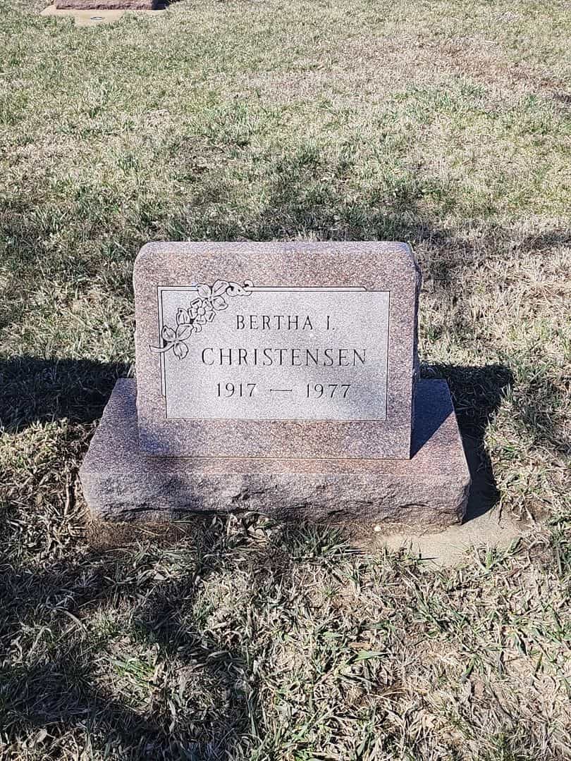 Bertha I. Christensen's grave. Photo 1
