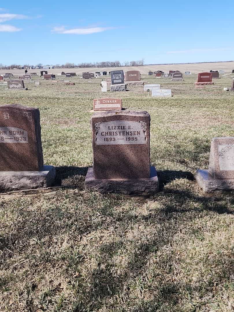 Elizabeth E. "Lizzie" Christensen Borm's grave. Photo 2