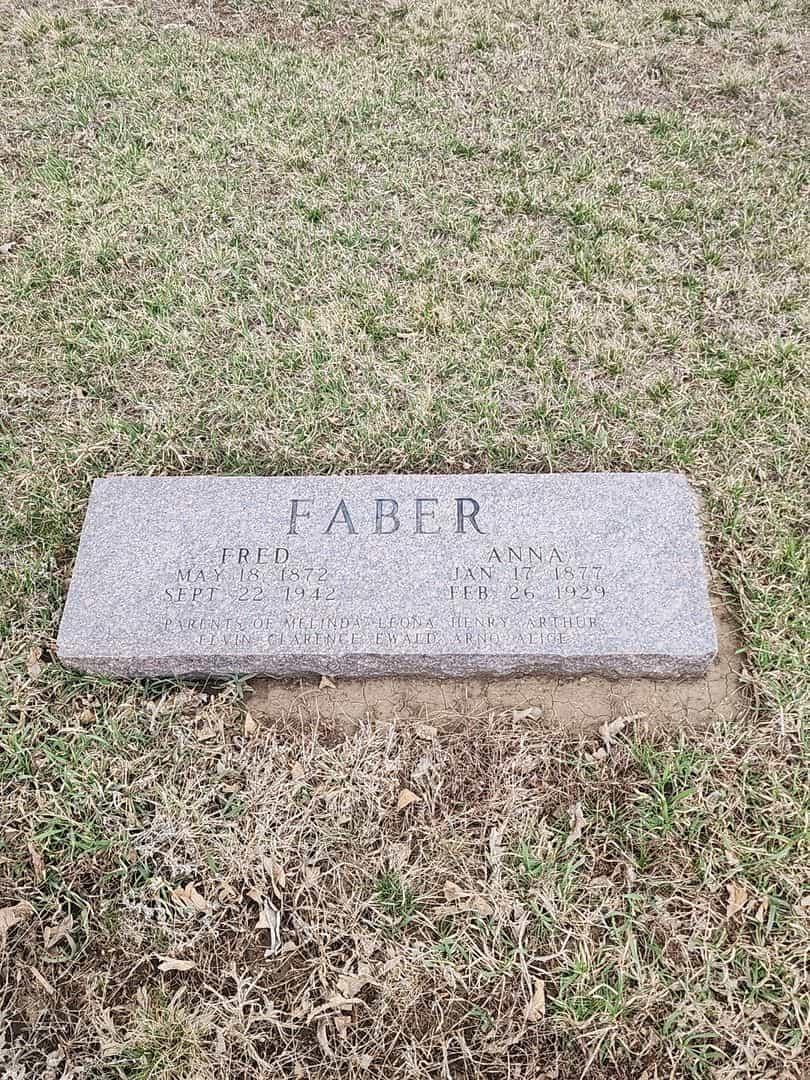 Fred Faber's grave. Photo 1