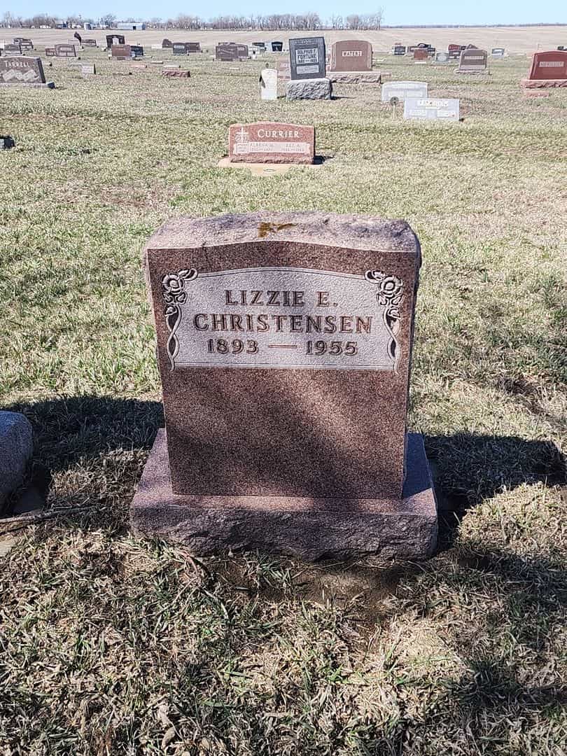 Elizabeth E. "Lizzie" Christensen Borm's grave. Photo 1