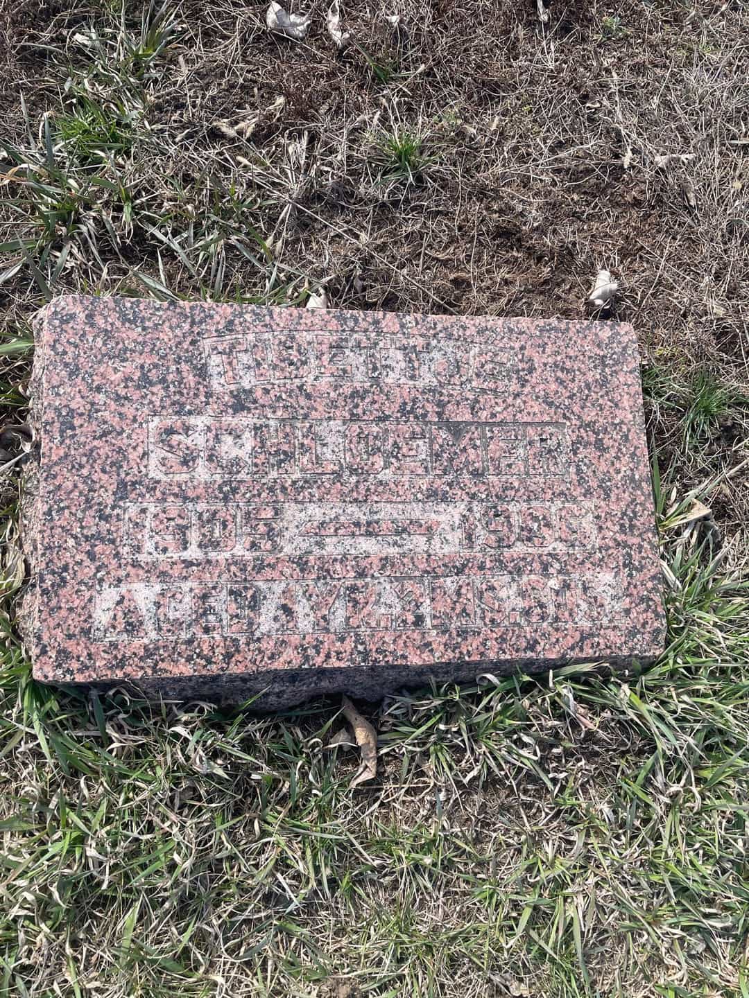 Tibettje Schloemer's grave. Photo 3