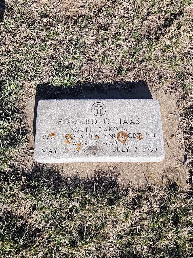 Edward C. Haas's grave. Photo 1