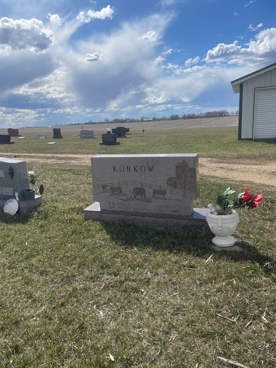 Malinda G. Nelson Korkow's grave. Photo 2