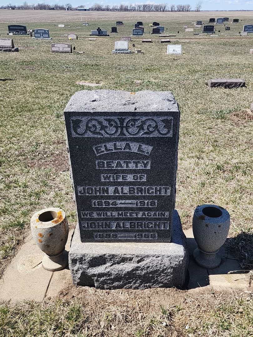 Ella L. Beatty Albricht's grave. Photo 3