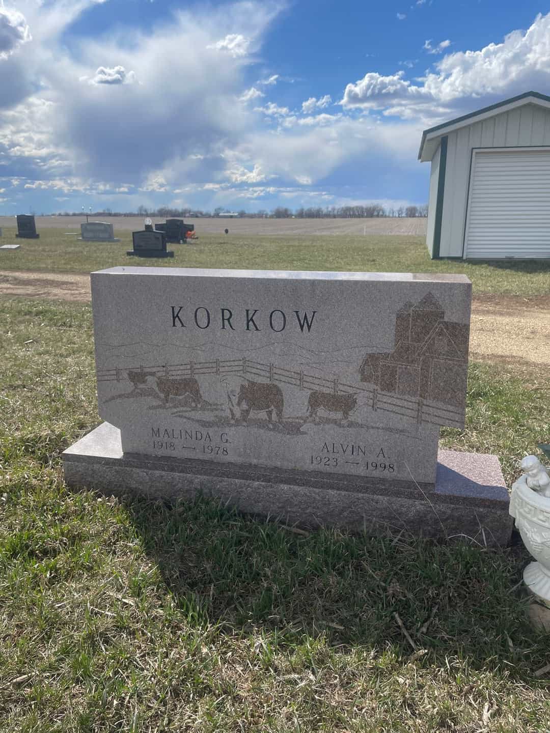 Malinda G. Nelson Korkow's grave. Photo 1