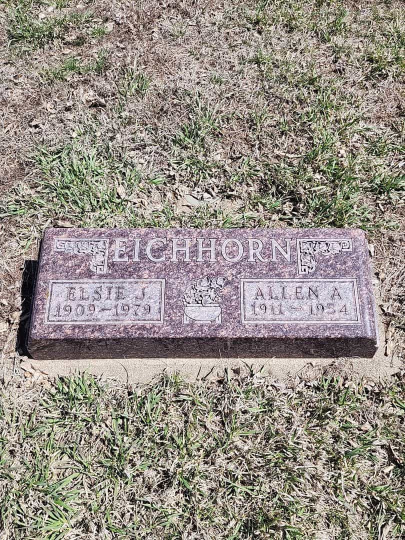 Elsie J. Eichhorn Dykstra's grave. Photo 1