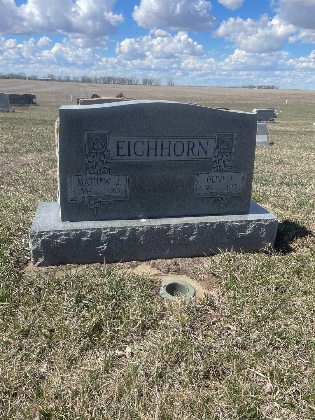 Mathew J. Eichhorn's grave. Photo 1