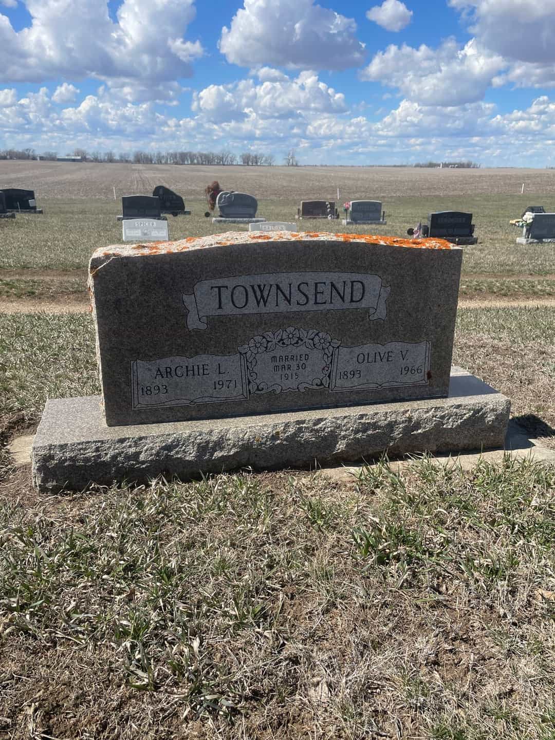 Olive V. Addy Townsend's grave. Photo 1