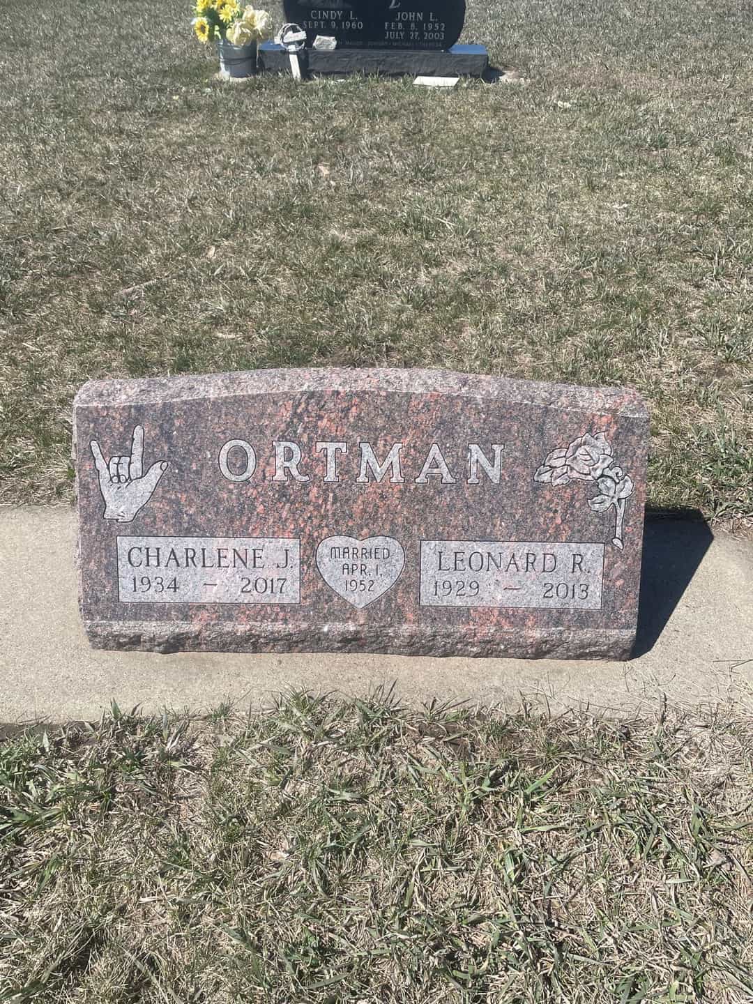 Charlene J. Ortman's grave. Photo 1