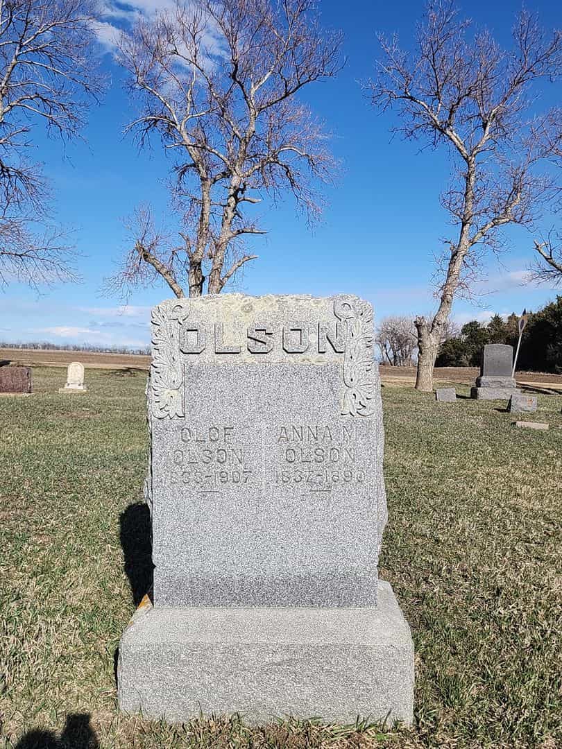 Olof Olson's grave. Photo 1