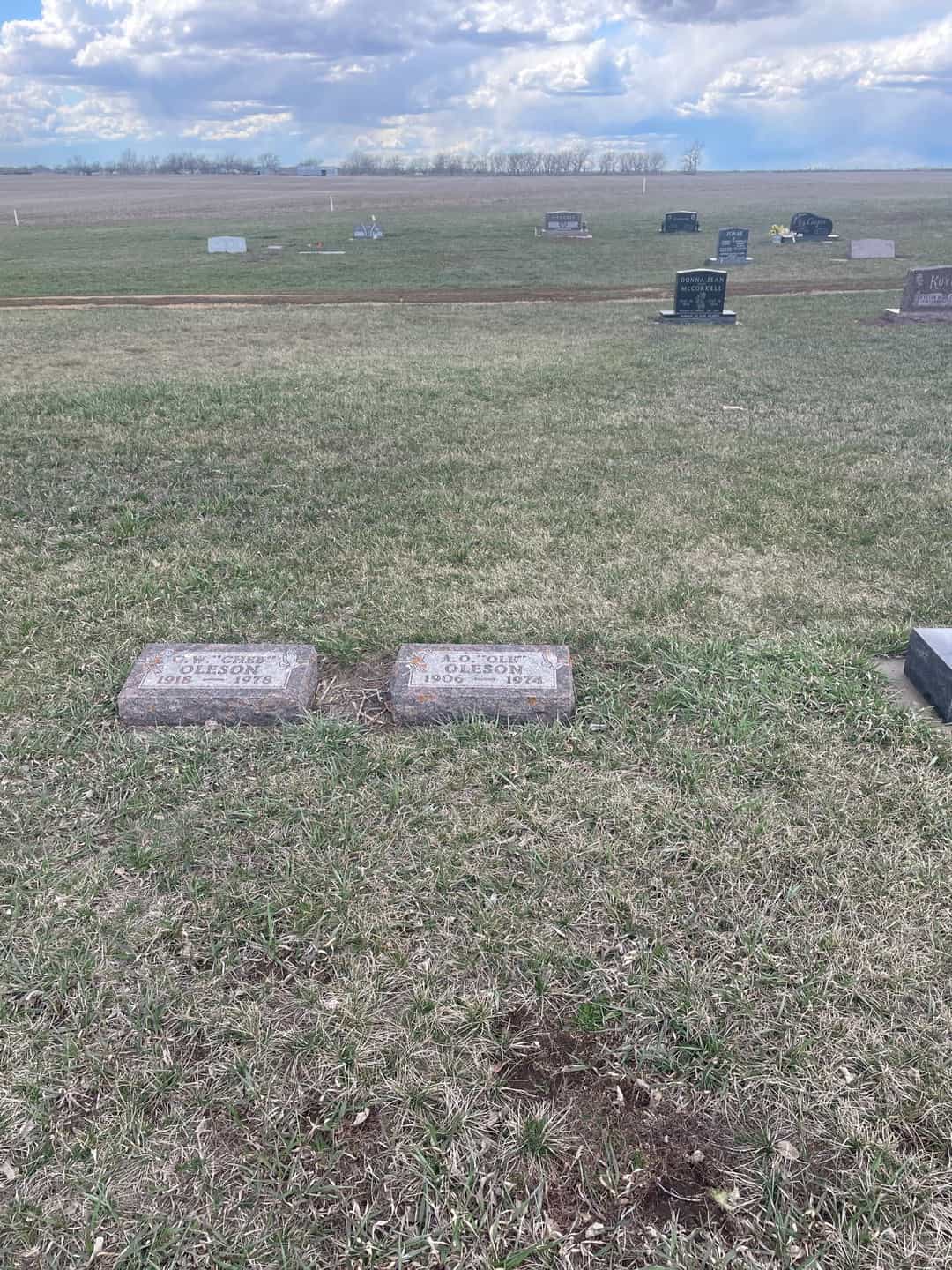 Arthur O. "Ole" Oleson's grave. Photo 2