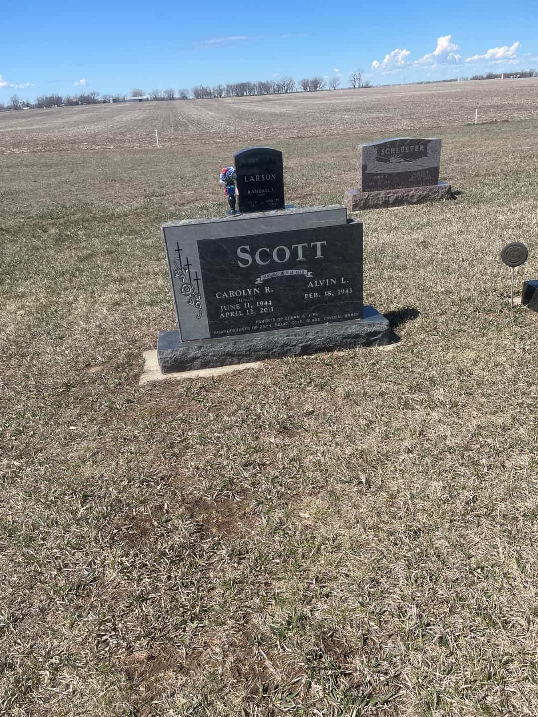 Carolyn Rae Hage Scott's grave. Photo 1