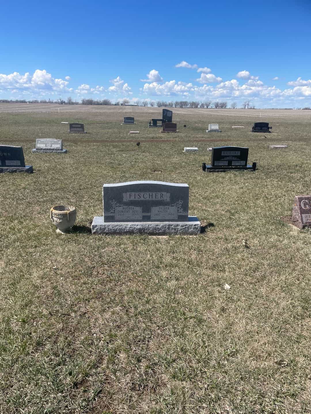 Walter L. Fischer's grave. Photo 2