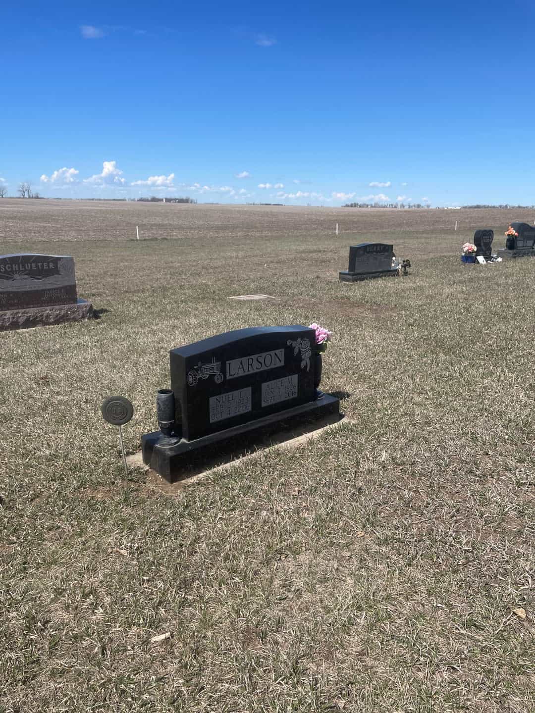Alice Mae Larson's grave. Photo 2