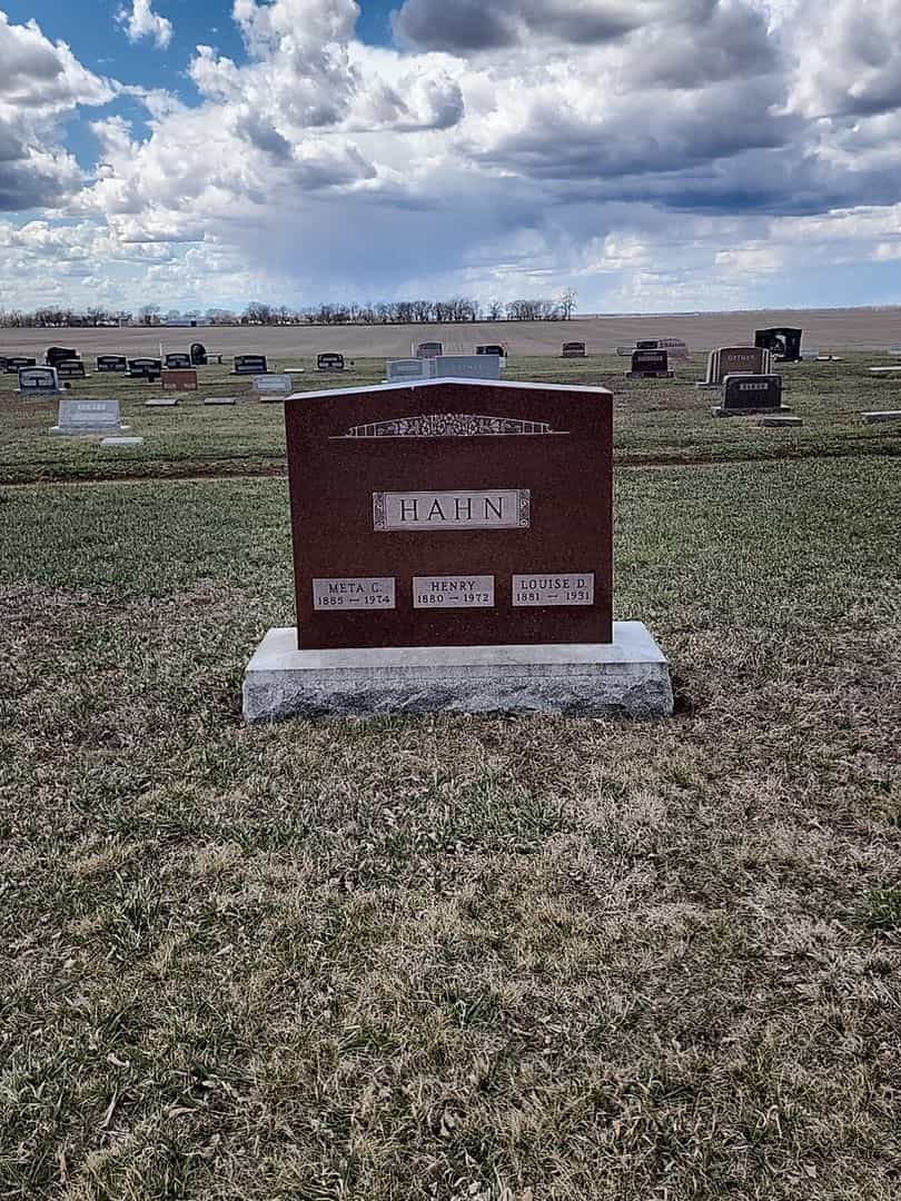 Meta C. Hahn's grave. Photo 2