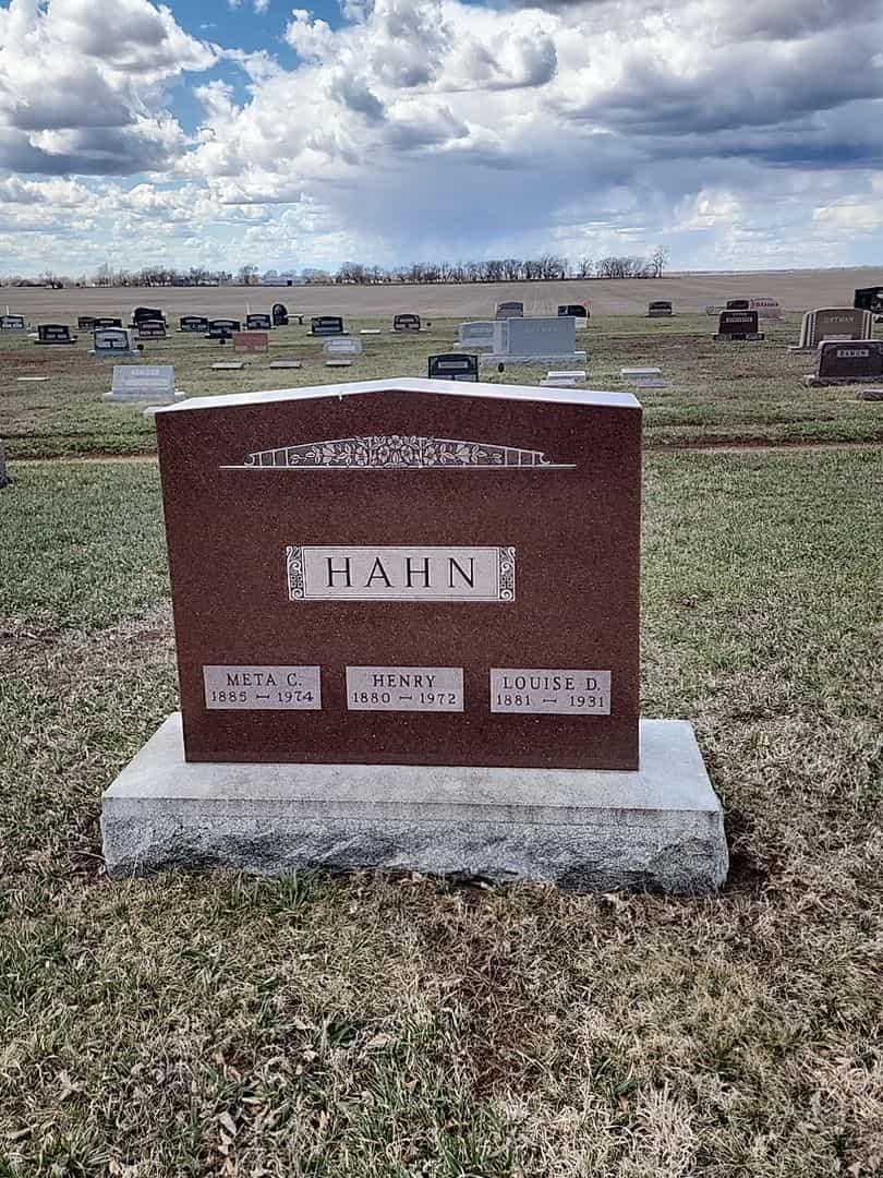 Meta C. Hahn's grave. Photo 1