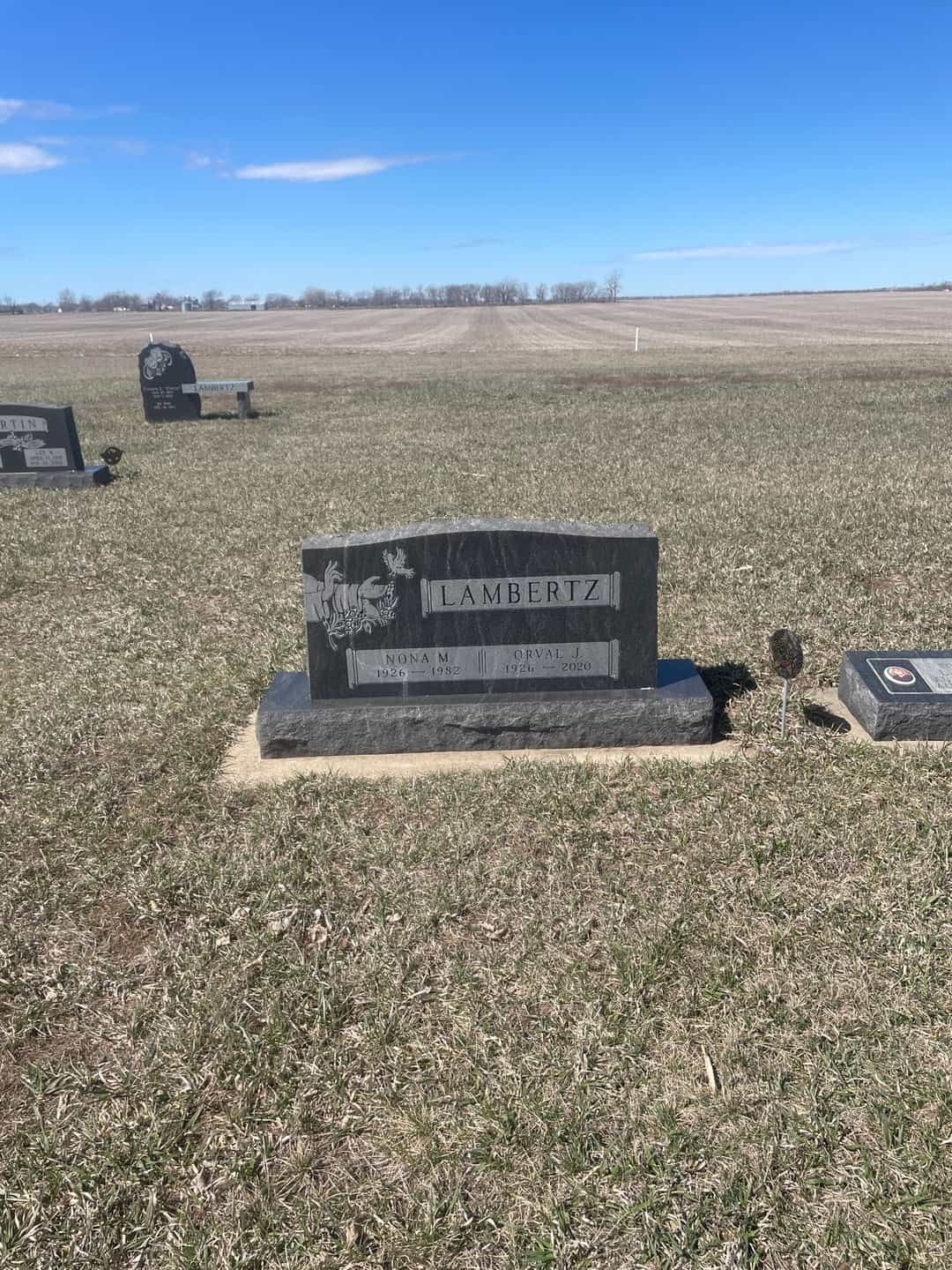 Orval J. Lambertz's grave. Photo 2
