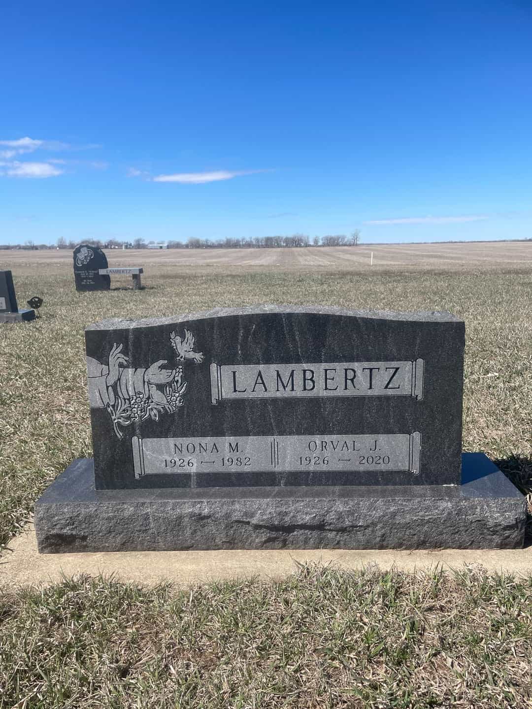Orval J. Lambertz's grave. Photo 1