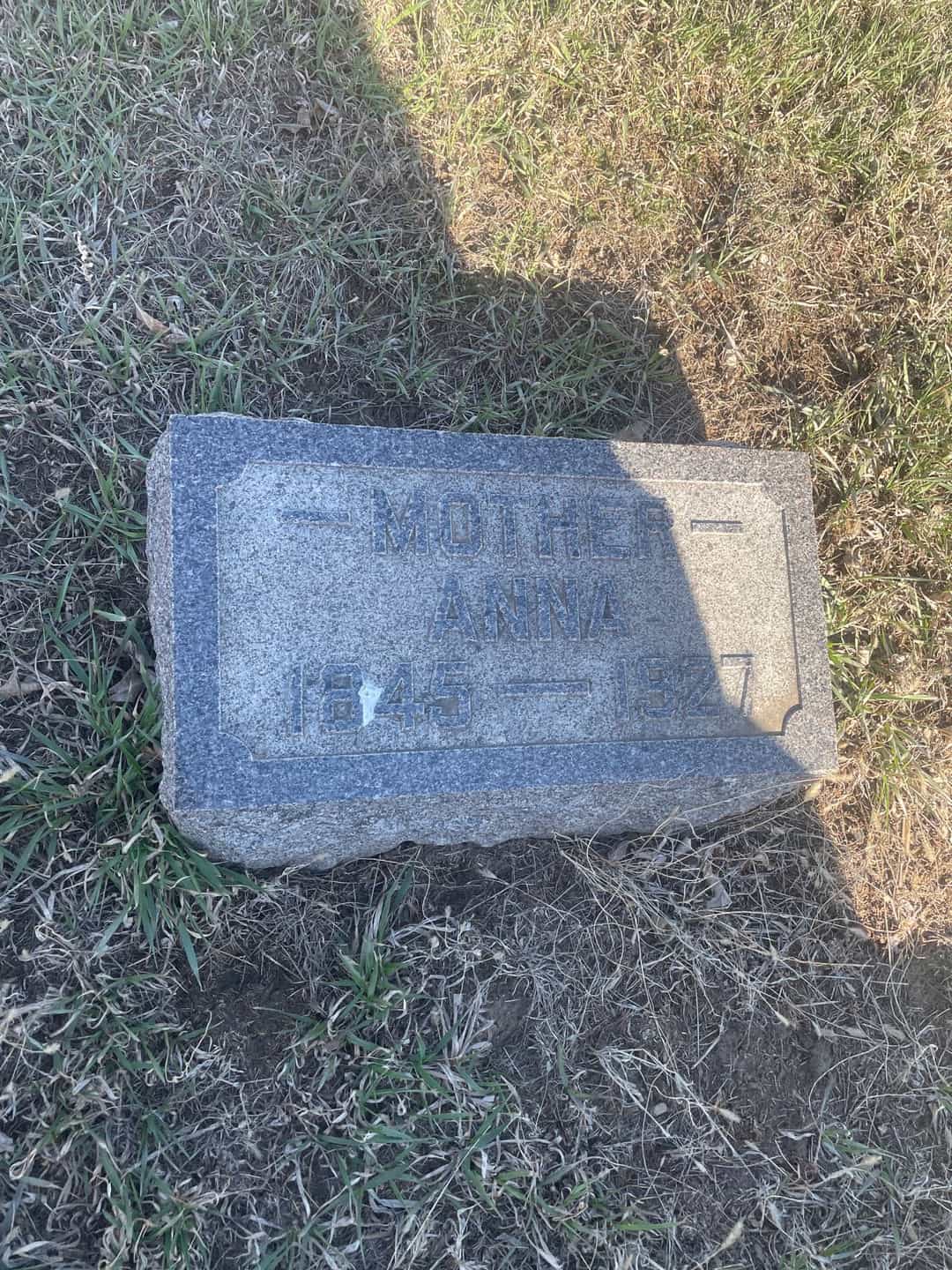 Anna Nelson's grave. Photo 3