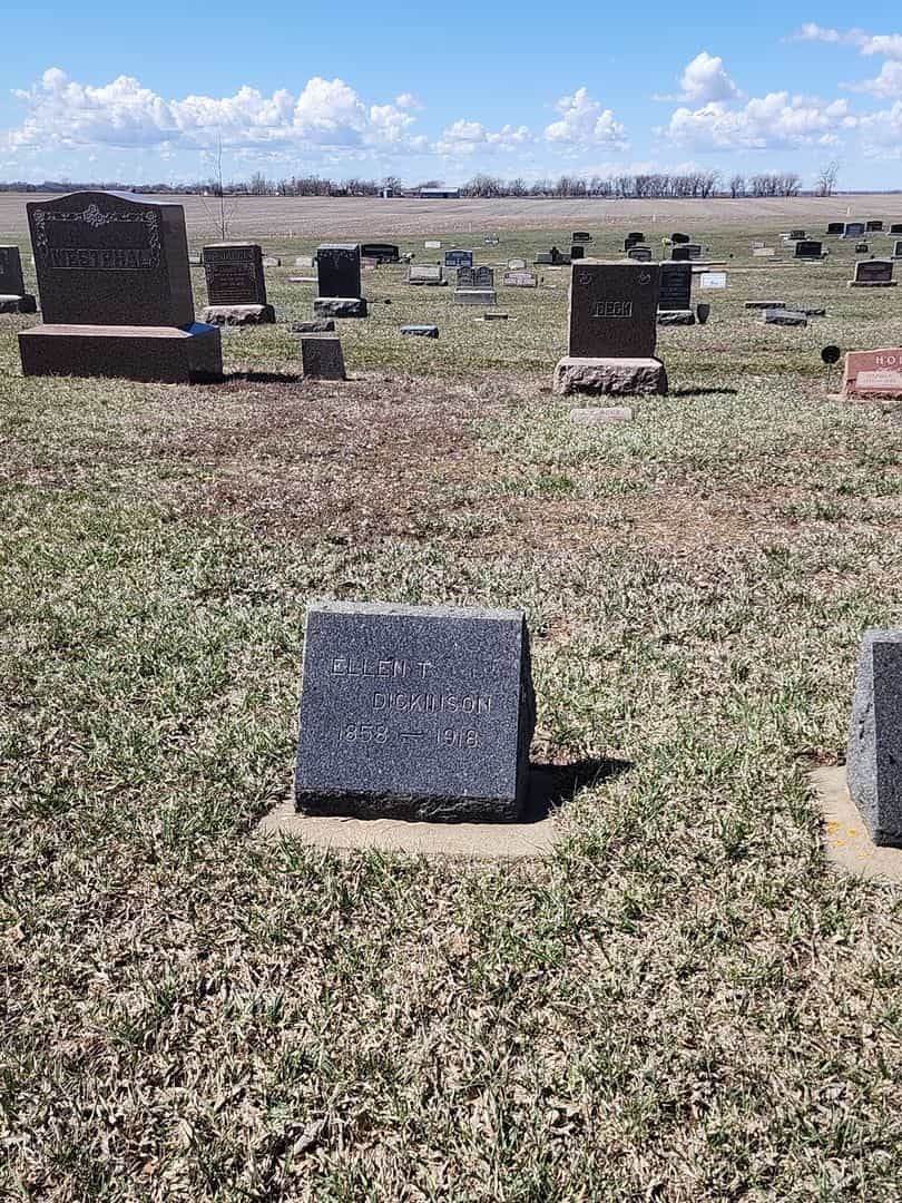 Ellen T. Gage Dickinson's grave. Photo 2