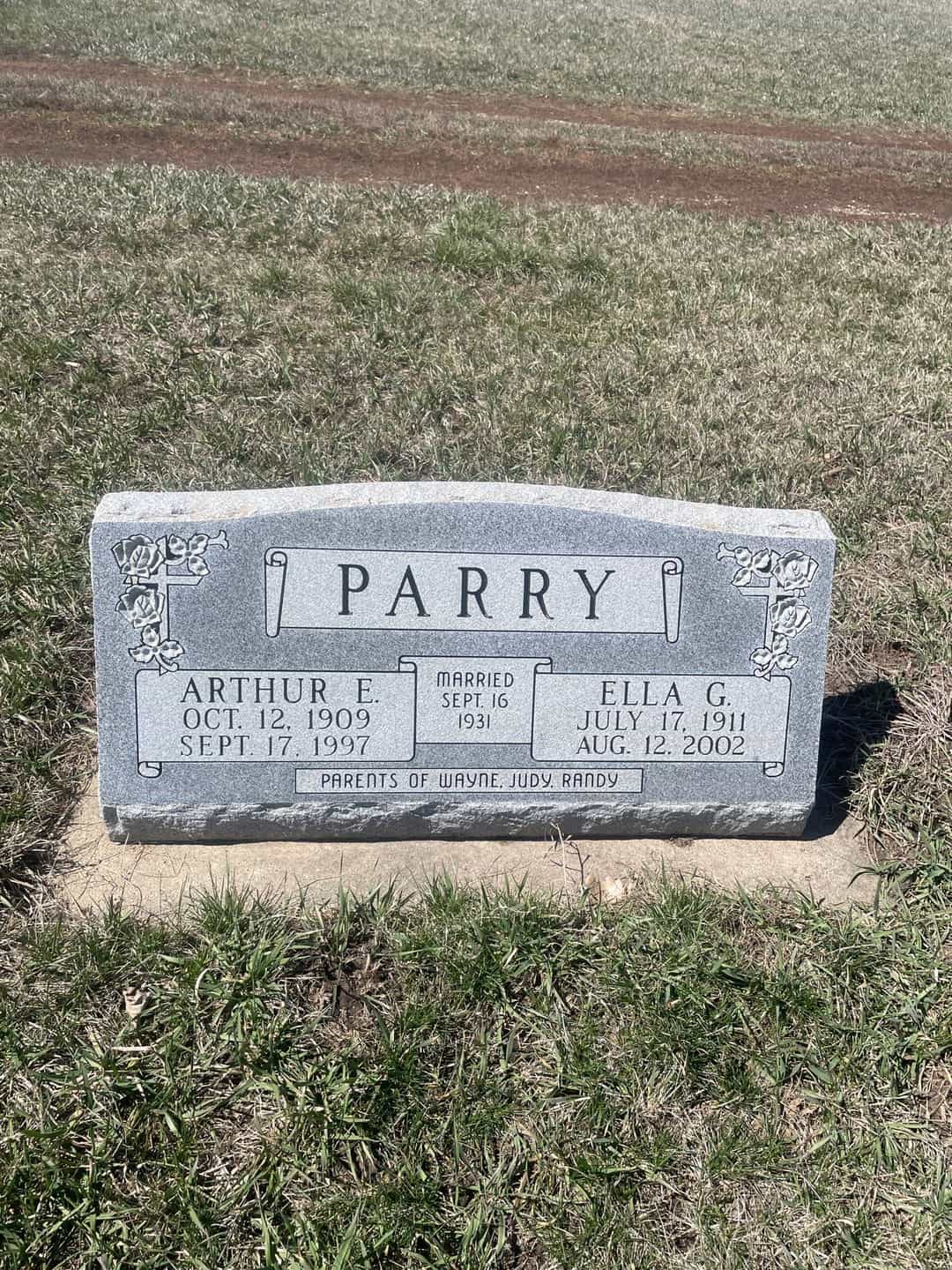 Ella G. Parry's grave. Photo 1
