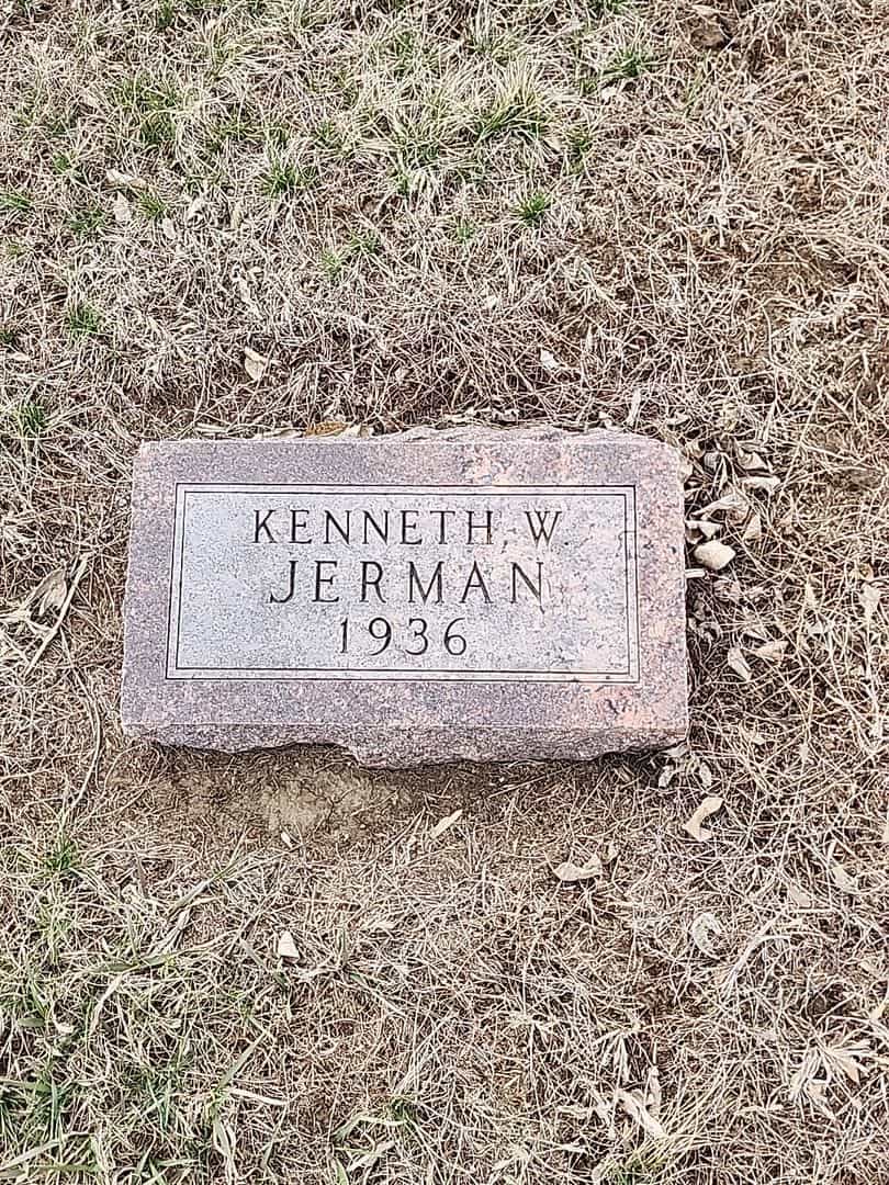 Kenneth W. Jerman's grave. Photo 1