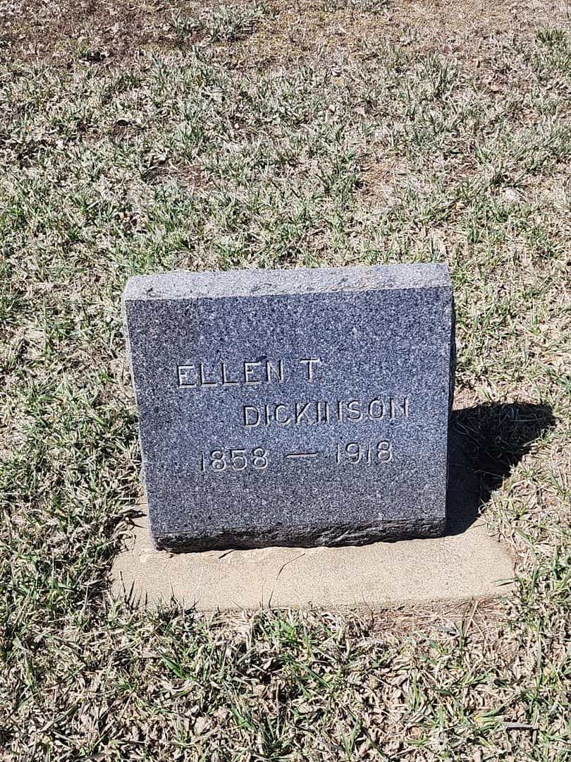 Ellen T. Gage Dickinson's grave. Photo 1