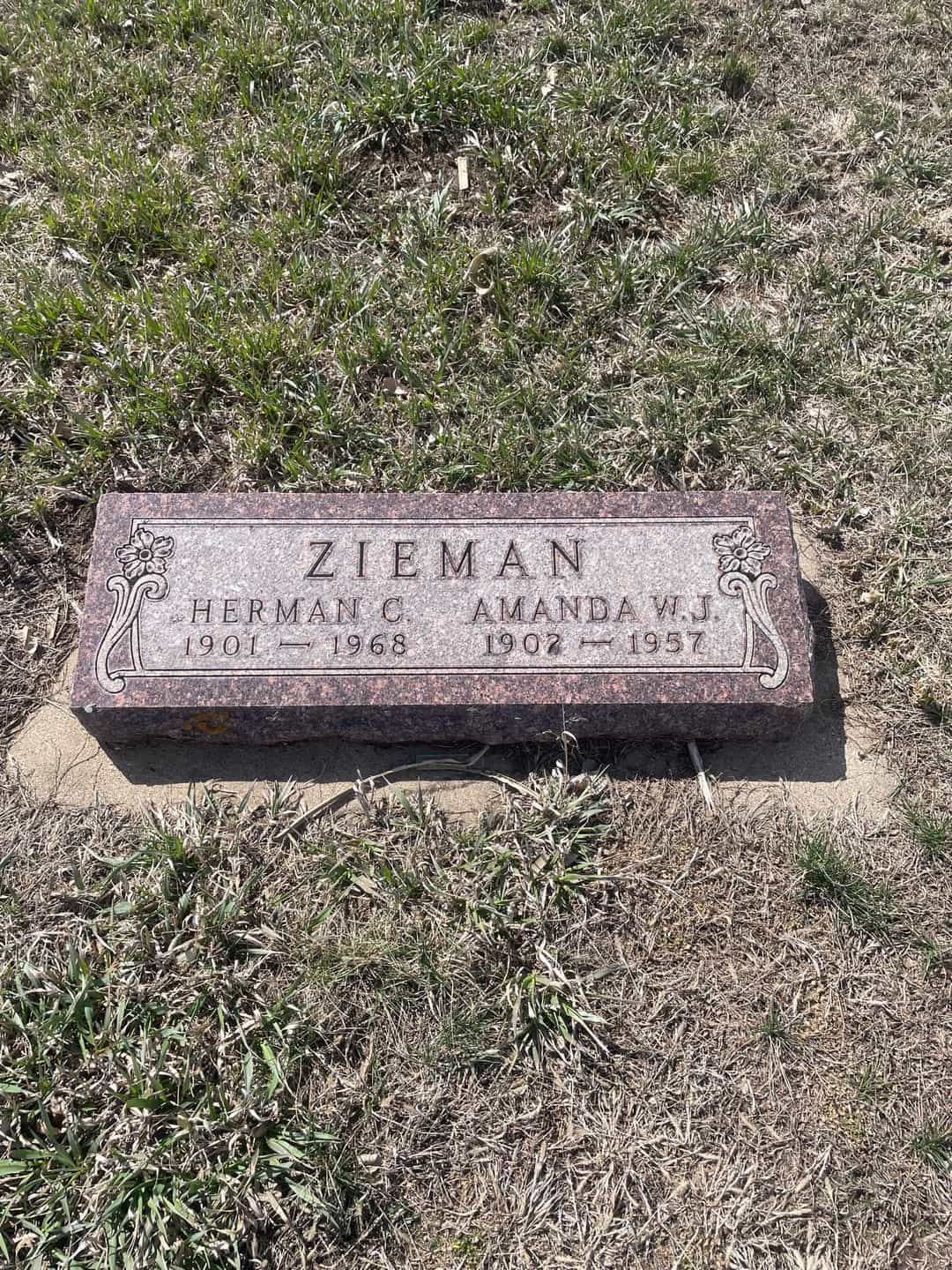 Herman C. Zieman's grave. Photo 1