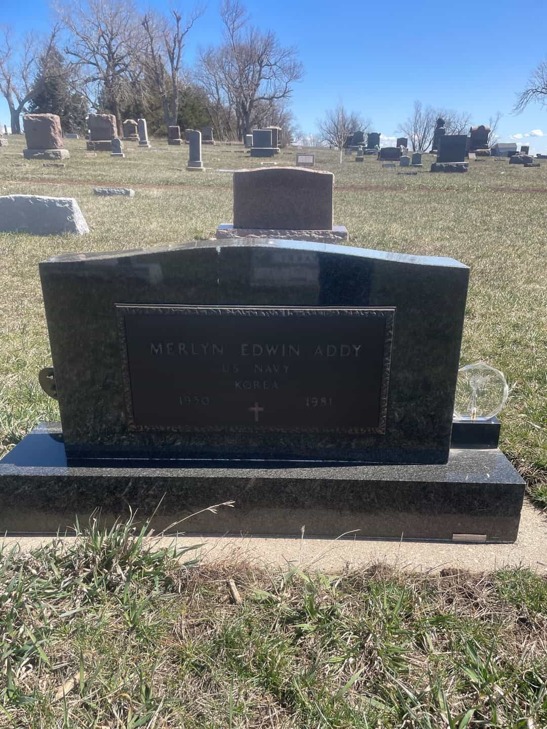 Merlyn E. "Peanut`s" Addy's grave. Photo 3